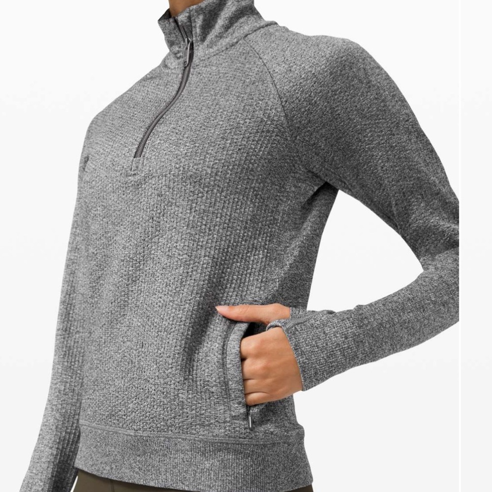 lululemon athletica Gray Engineered Warmth Half Zip